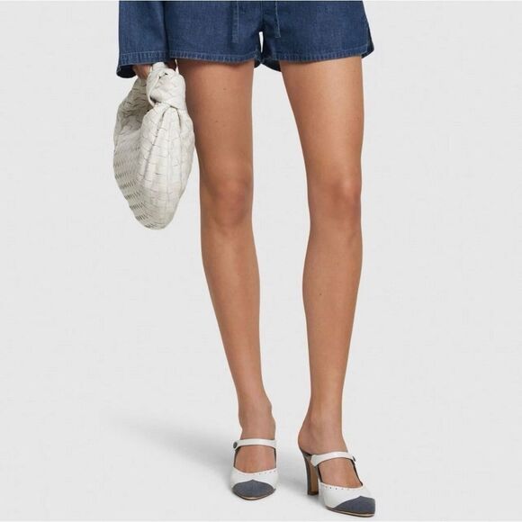 Manolo Blahnik Agathanu 90MM Brogue Mules size 38 - Picture 2 of 14